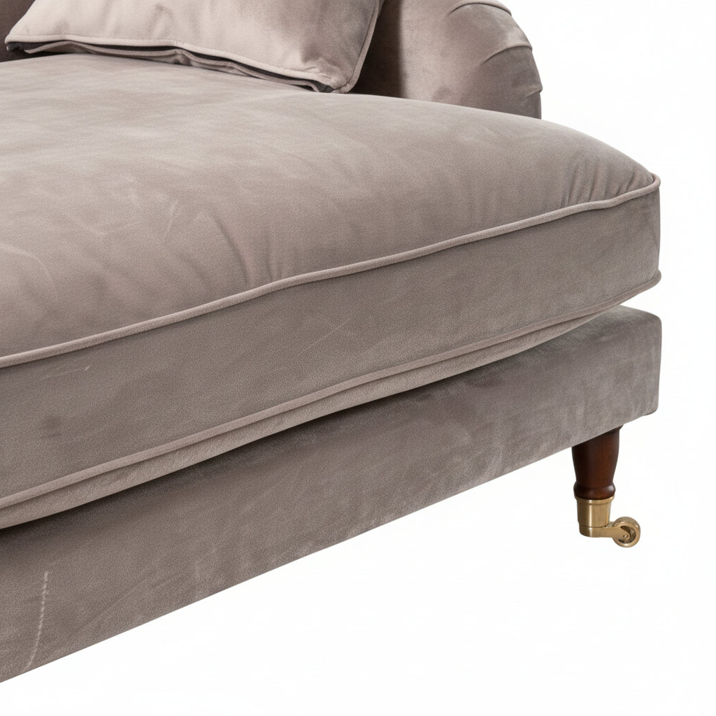 Grey Velvet 2 Seater Sofa