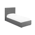 Grey Button Tufted Single Ottoman Bed