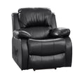 Rise Assist© Dual Motor Leather Heat & Massage Lift-Assist Electric Recliner Chair in Black Leather