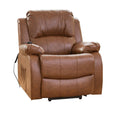 Rise Assist© Dual Motor Leather Heat & Massage Lift-Assist Electric Recliner Chair in Tan Leather