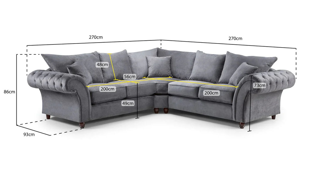 Windsor Large Corner Sofa In Stone