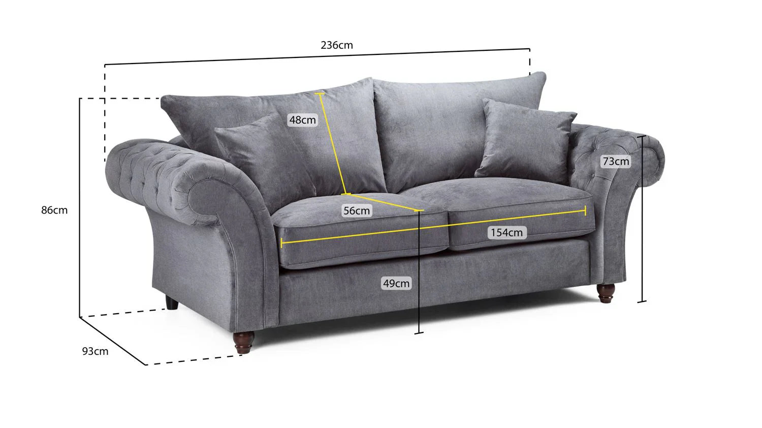 Windsor 3+2 Seater Sofa Set Stone