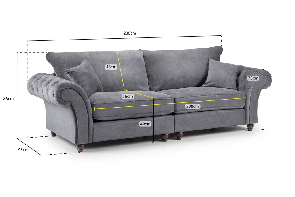 Windsor 4 Seater Sofa In Stone