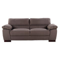 Dark Brown Woven Fabric 3 Seater Sofa
