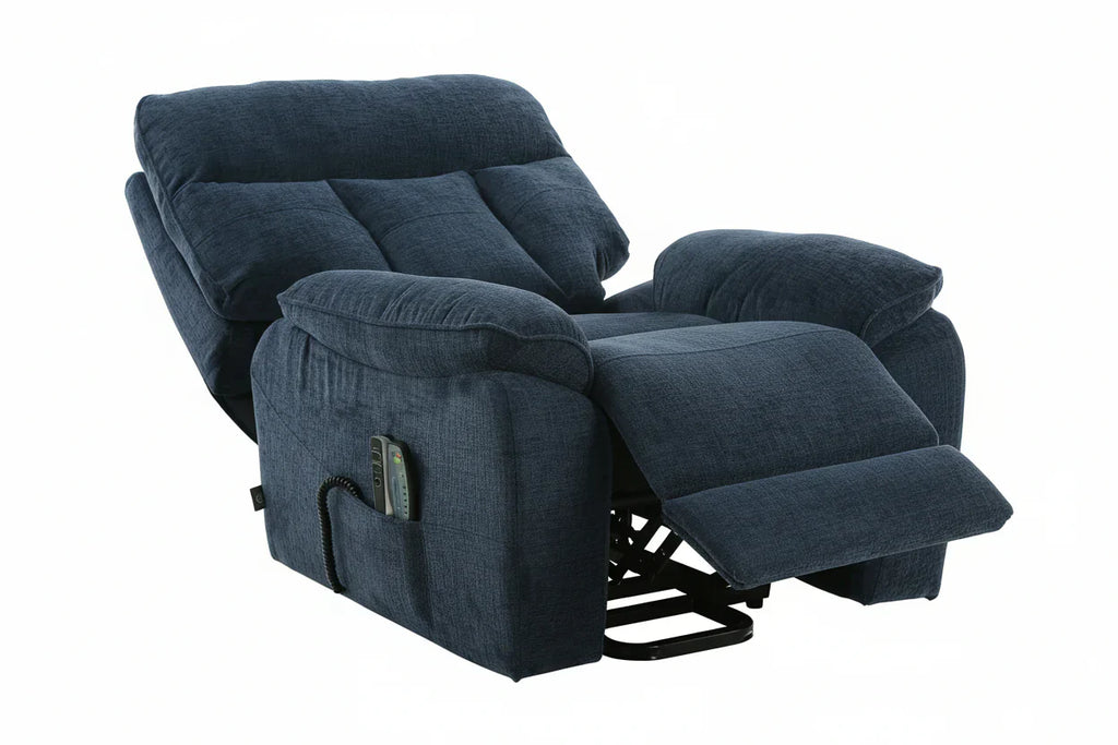 Cornwall Rise and Recline + Massage + Heat Armchair in Blue