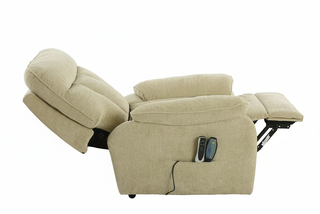 Cornwall Rise and Recline + Massage + Heat Armchair in Beige