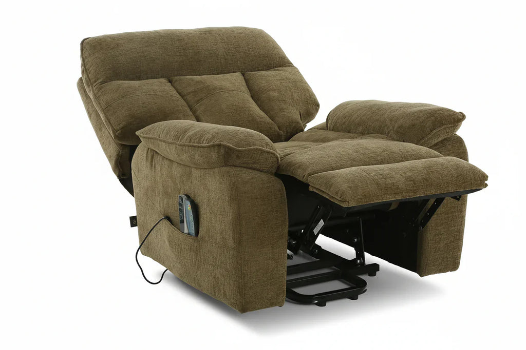 Cornwall Rise and Recline + Massage + Heat Armchair in Brown