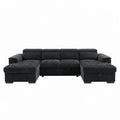 Alaya Sofabed Black U Shape Corner
