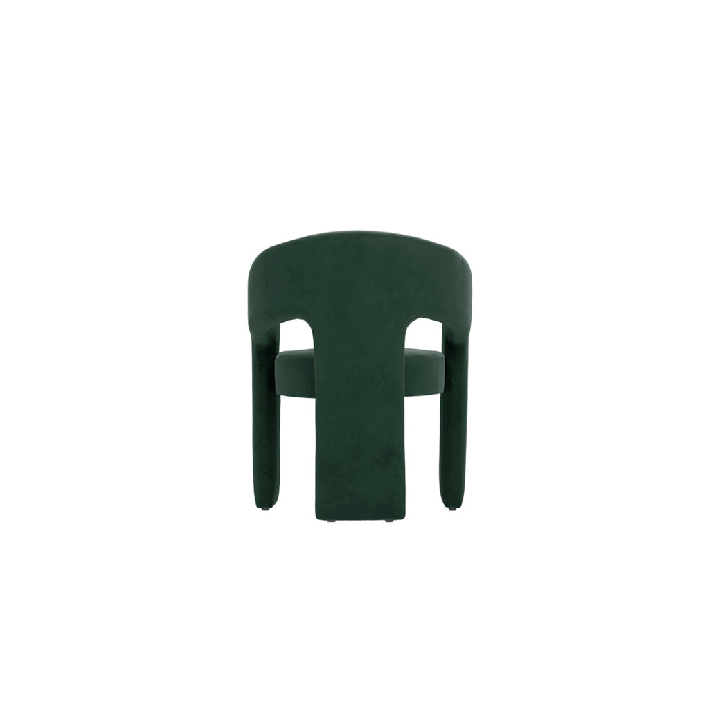Rina Black Dining Table with 4 Alba Forest Green Chairs