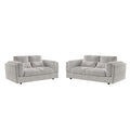 Bari 3+2 Sofa Set in Grey