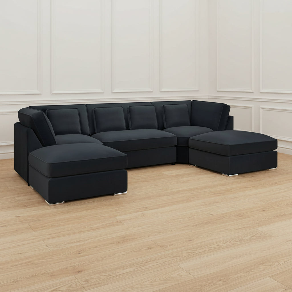 Belgravia U-Shape Sofa In Slate