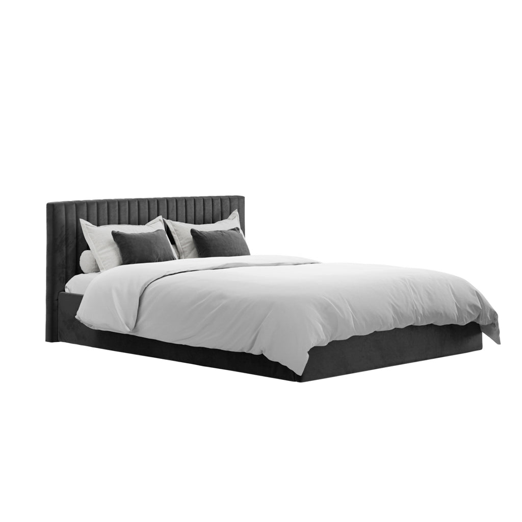 Berlin Black Ottoman Bed In Kingsize