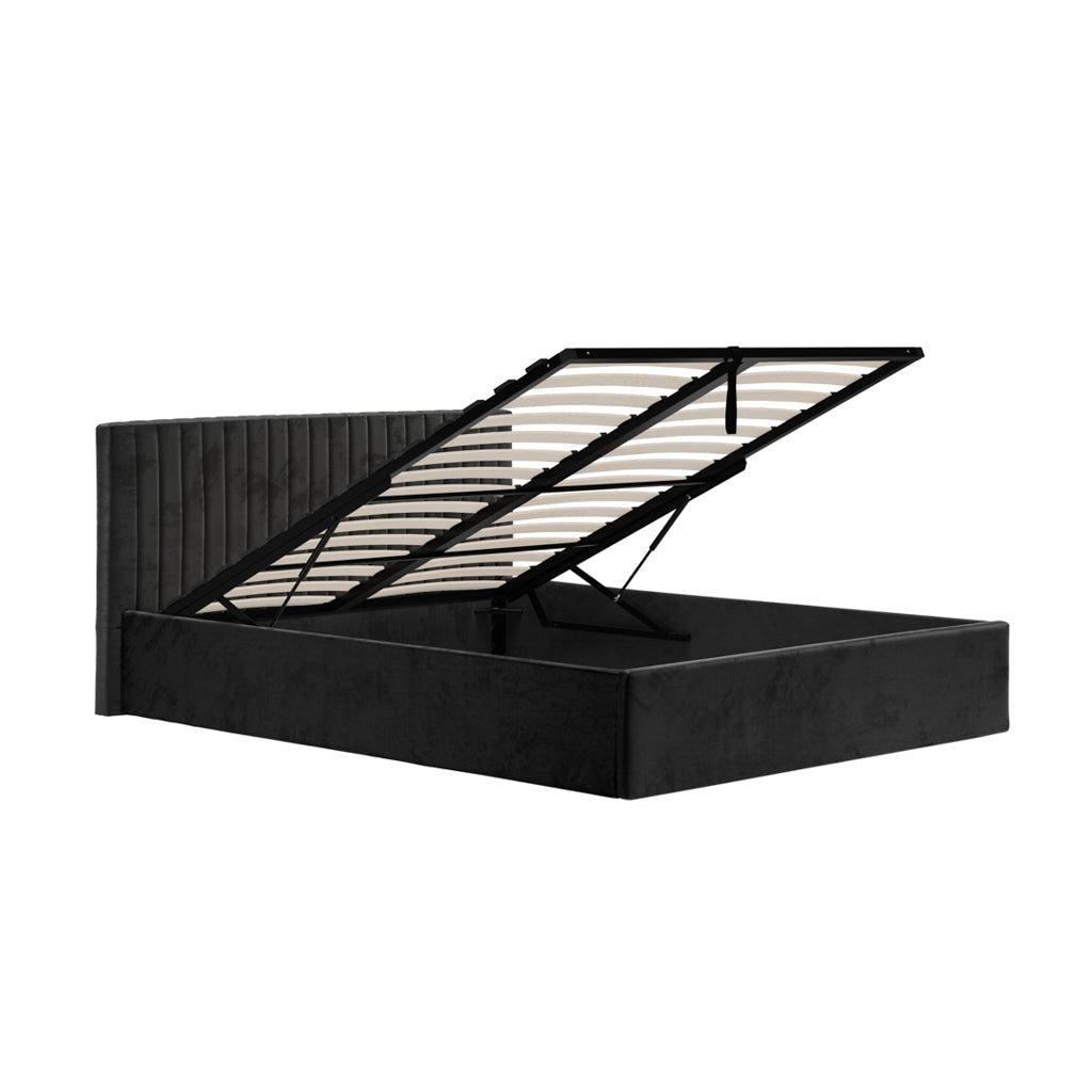 Berlin Black Ottoman Bed In Kingsize