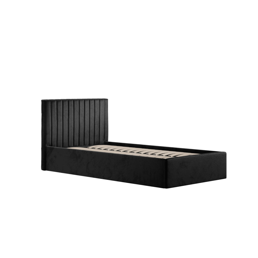Berlin Black Ottoman Bed In Single