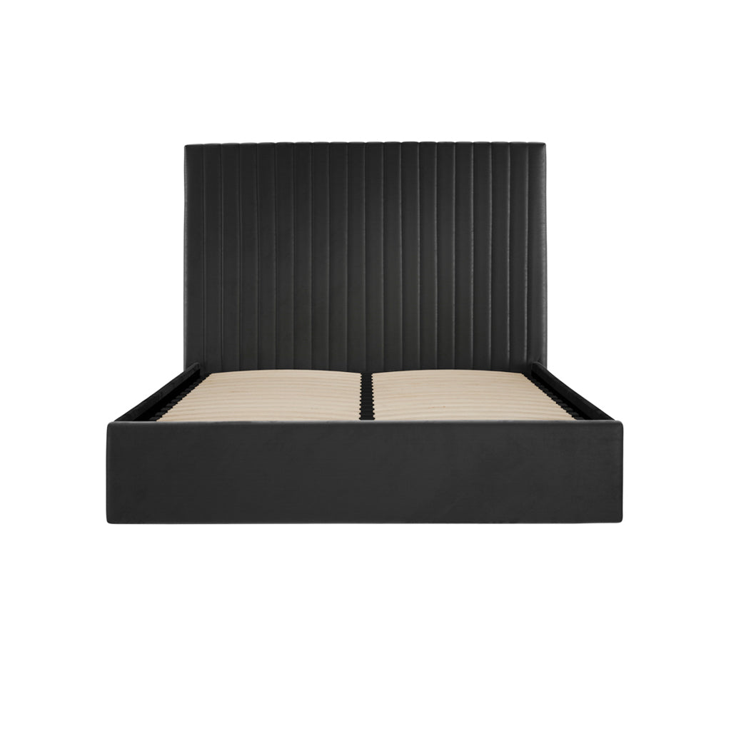 Black Tall Kingsize Ottoman Bed