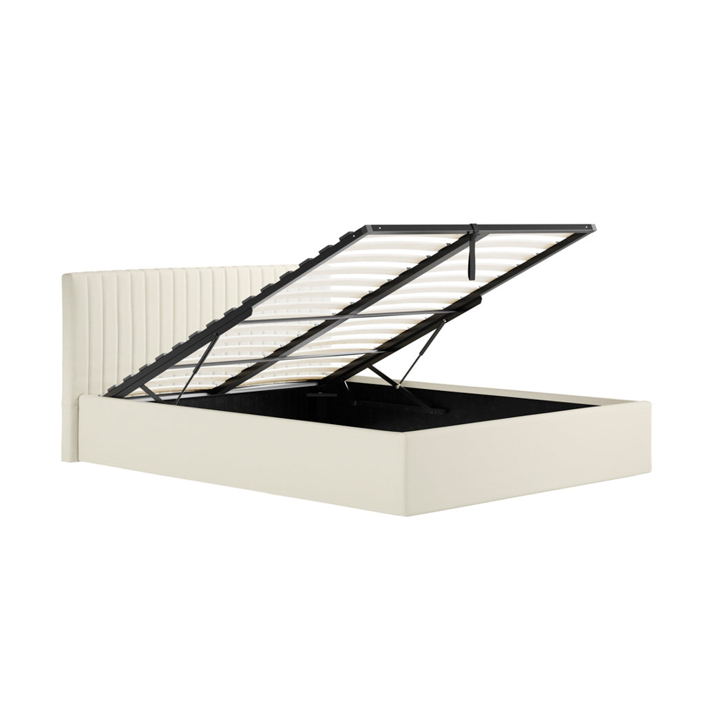 Milk Kingsize Ottoman Bed