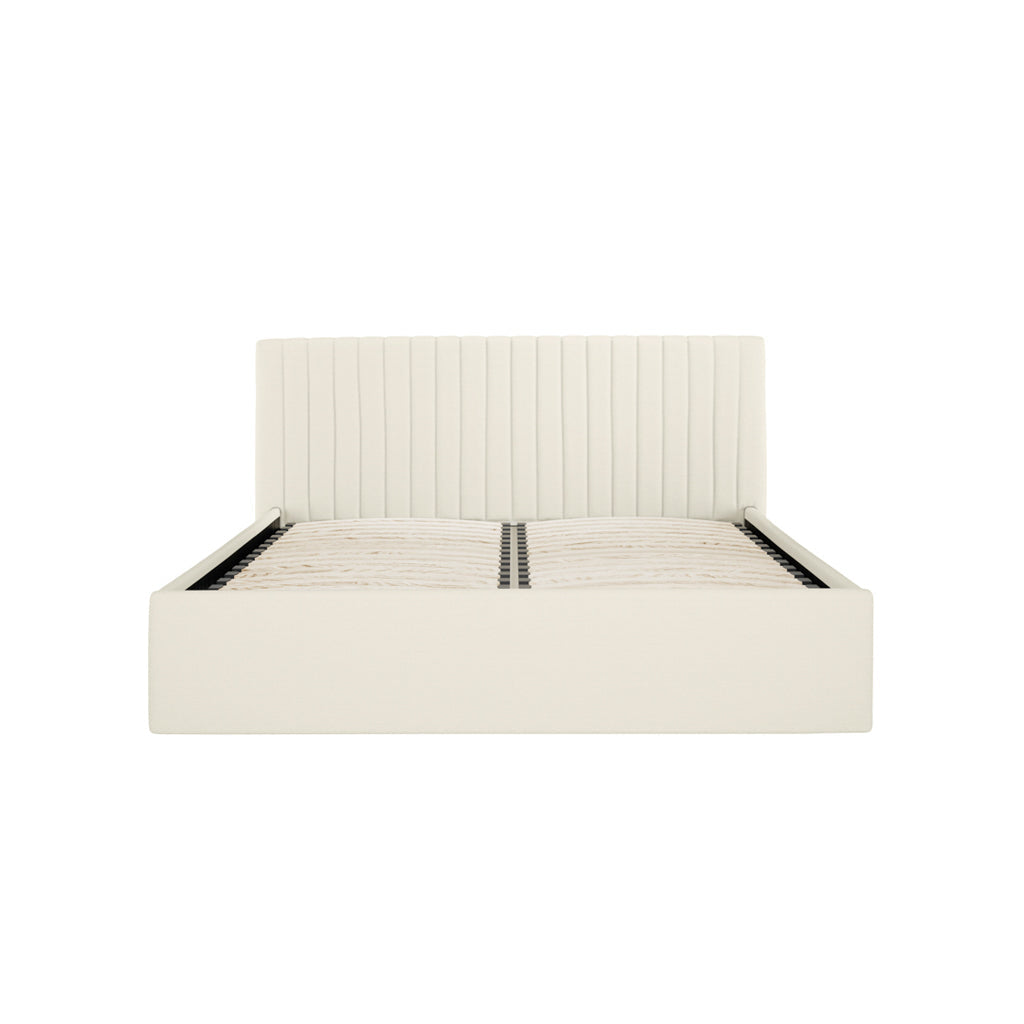 Milk Double Ottoman Bed
