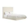 Milk Tall Kingsize Ottoman Bed