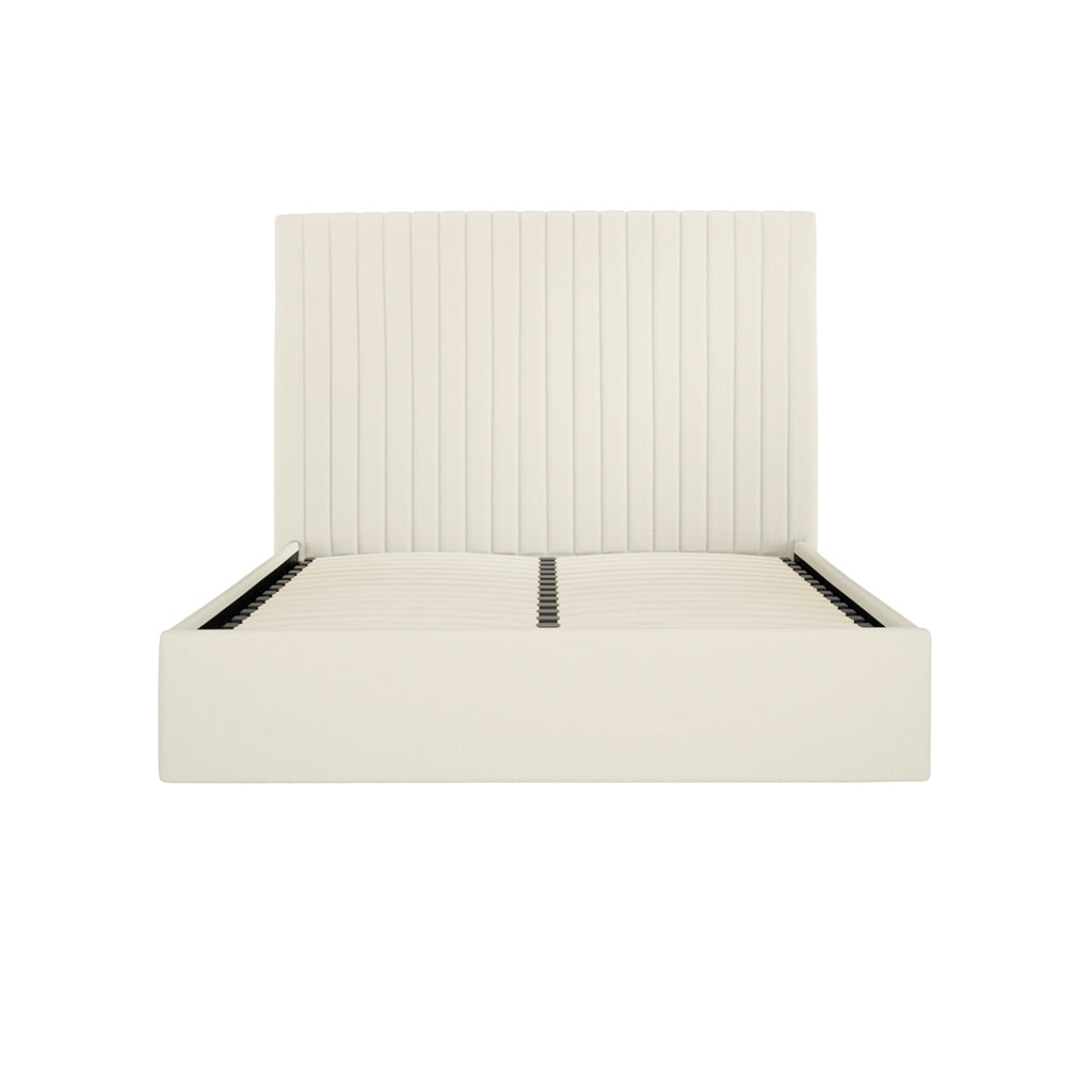 Milk Tall Kingsize Ottoman Bed