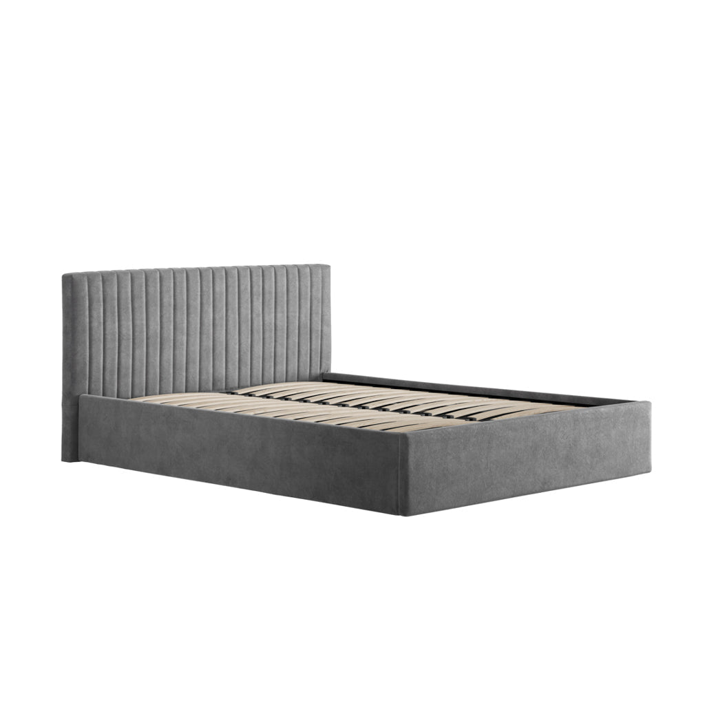 Silver Kingsize Ottoman Bed
