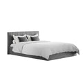 Silver Double Ottoman Bed