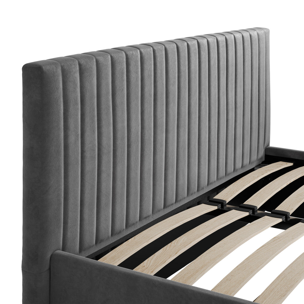 Silver Kingsize Ottoman Bed