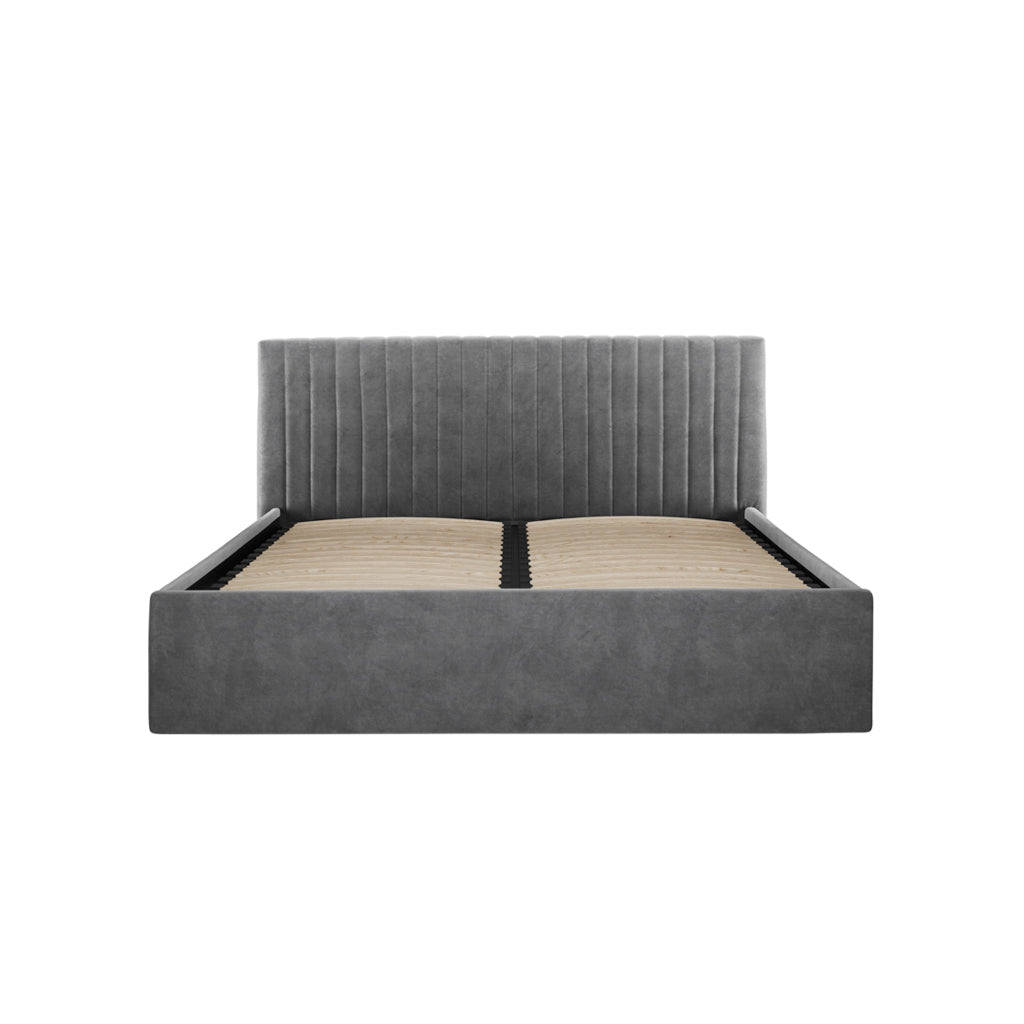 Silver Kingsize Ottoman Bed