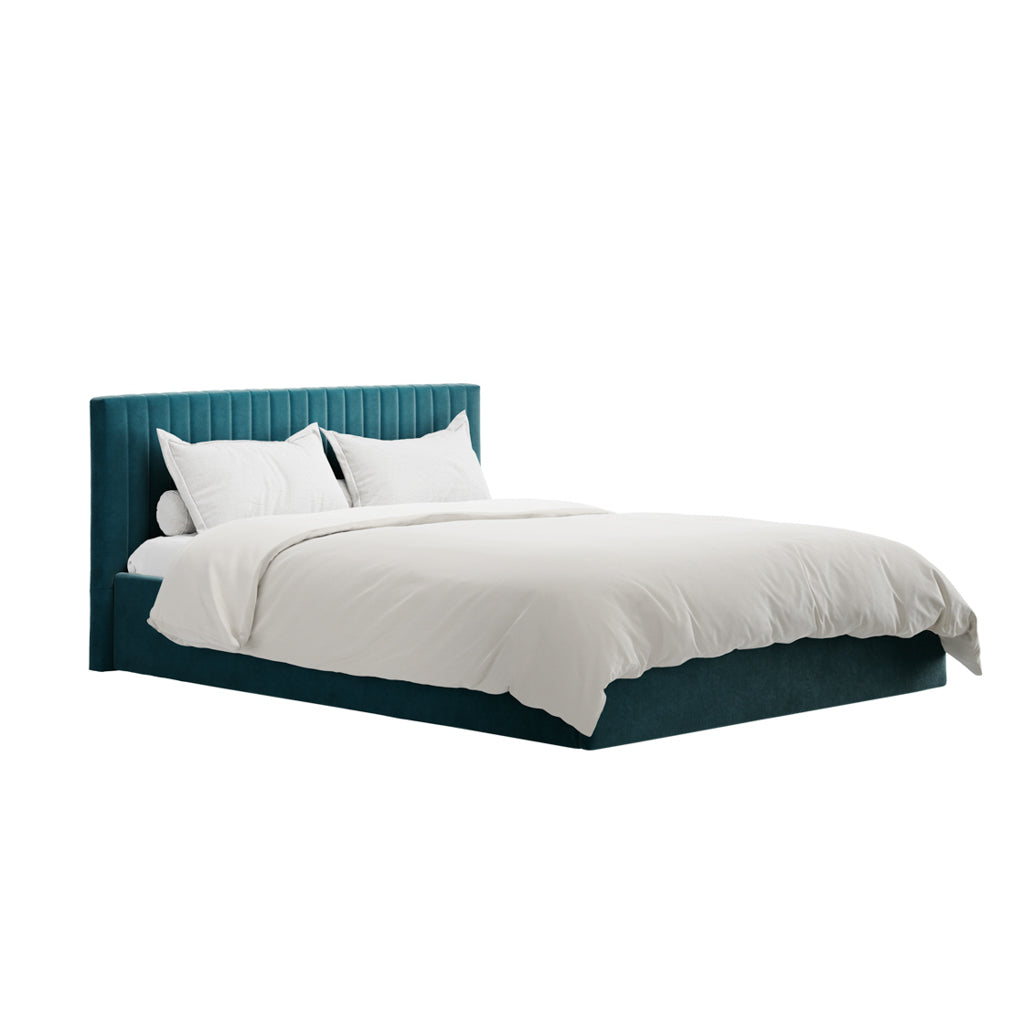Teal Kingsize Ottoman Bed