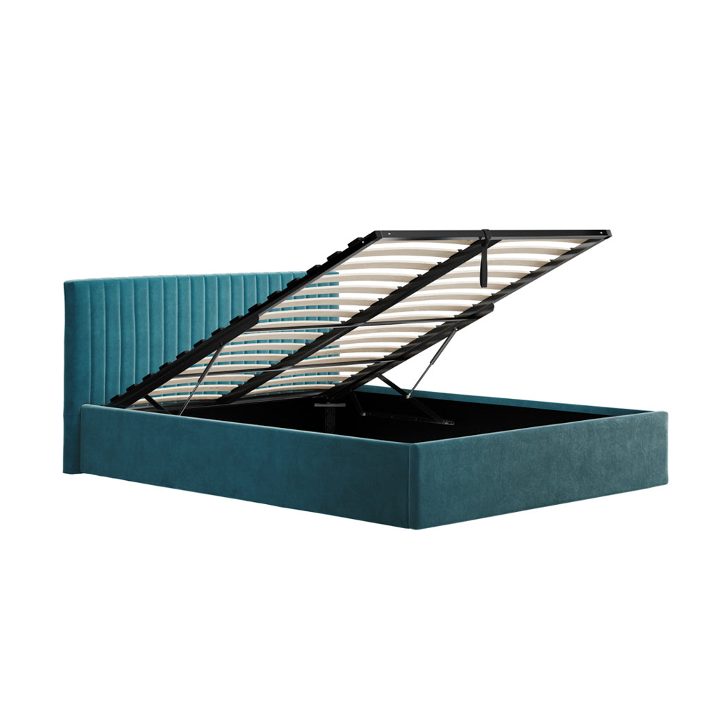 Teal Double Ottoman Bed