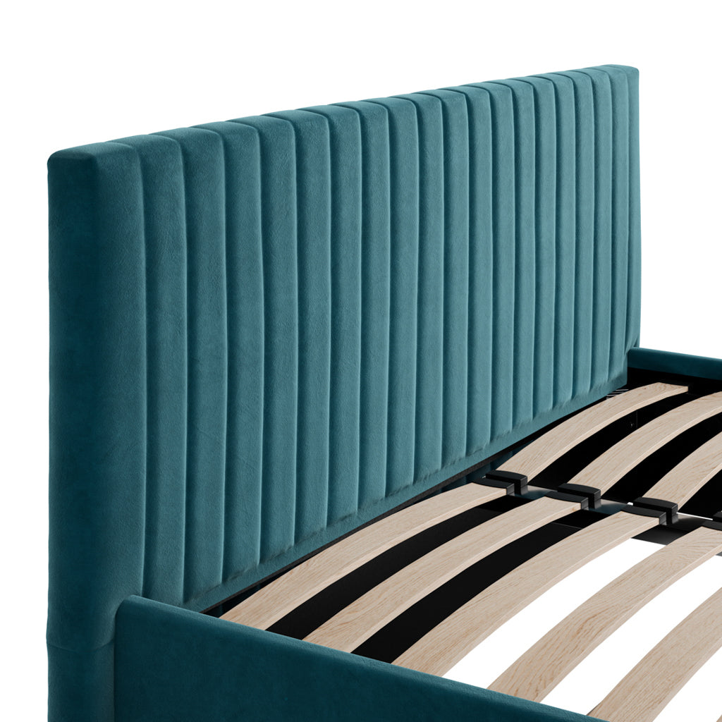 Teal Double Ottoman Bed