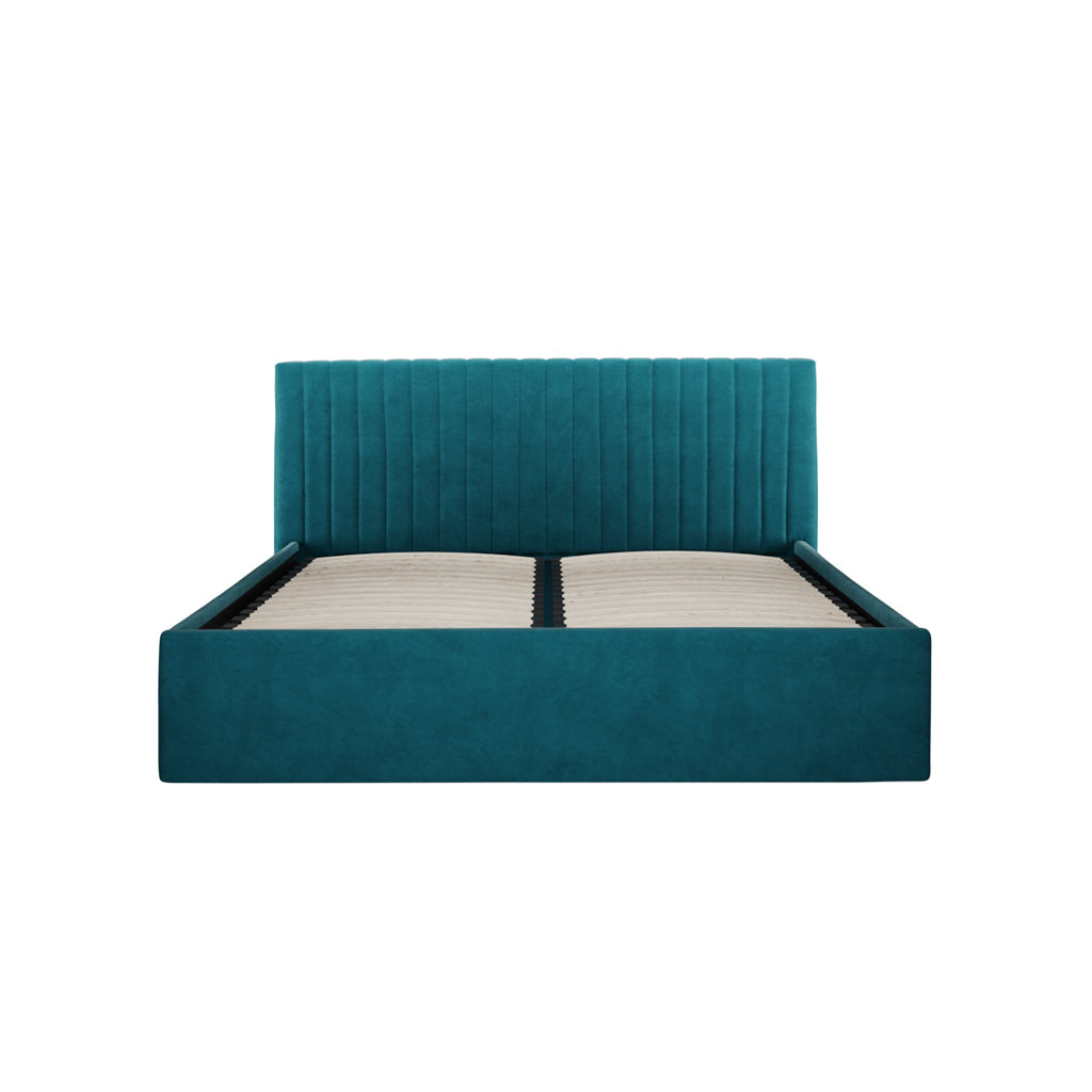 Teal Kingsize Ottoman Bed