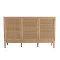 Oak & Rattan Front Large Sideboard