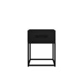 Black Modern Sleek Bedside Cabinet
