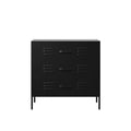 Black Metal Industrial Style Chest Of Drawers
