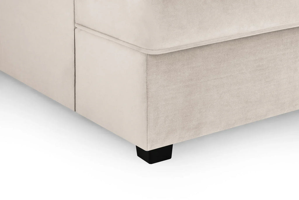 Carnaby Cinema U-Shape Sofa In Plush Velvet Beige