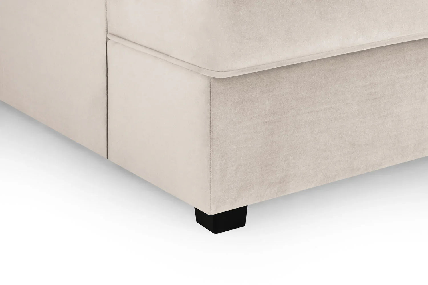 Carnaby Cinema U-Shape Sofa In Plush Velvet Beige