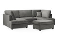 Carnaby Cinema U-Shape Sofa In Plush Velvet Grey