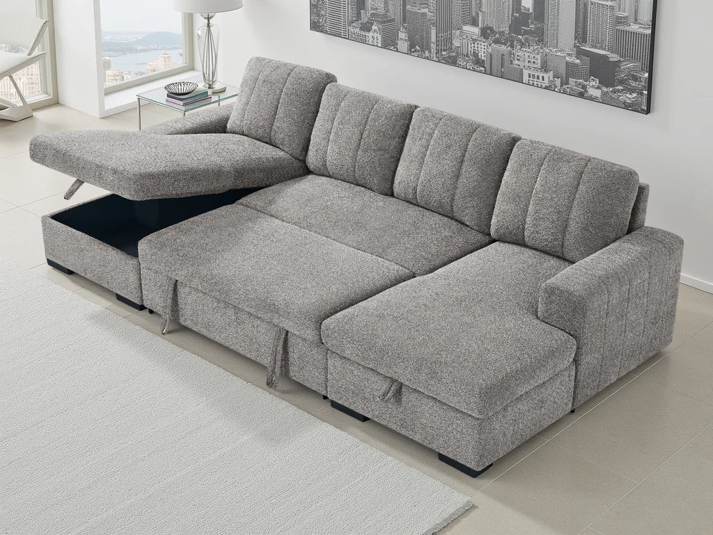 Como Sofabed Grey U Shape Corner