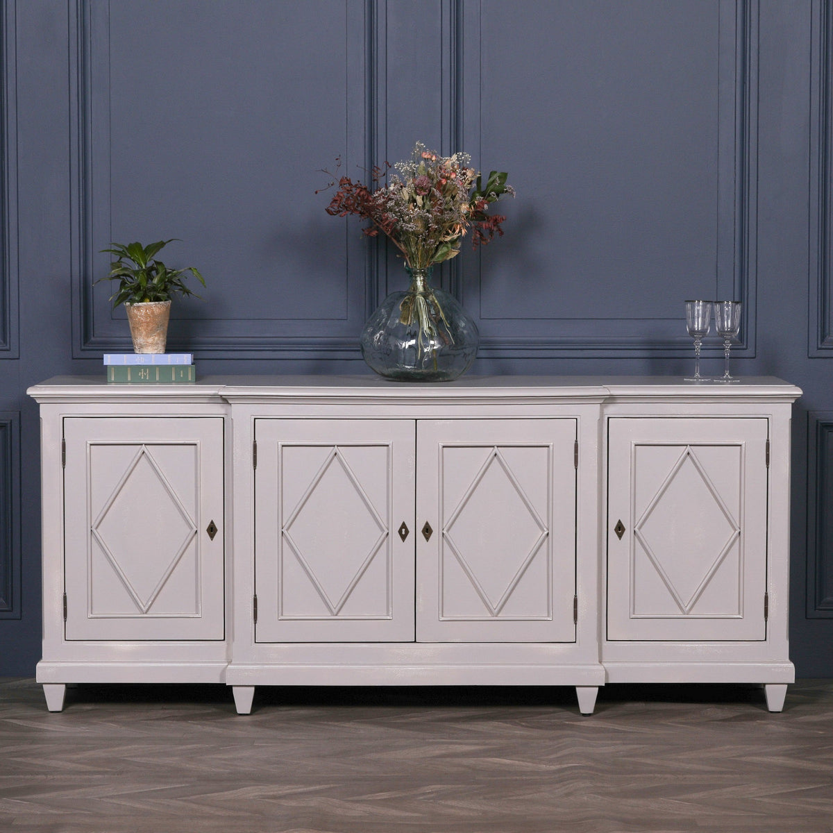Classical Distressed Sideboard 206cm