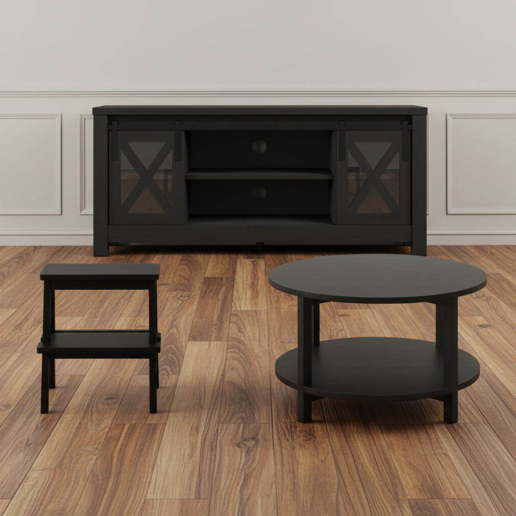 Black Living Room Furniture Set