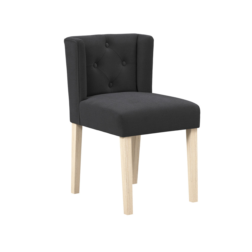 Harry Christian Home Anthracite Winged Dining Chair Without Arms