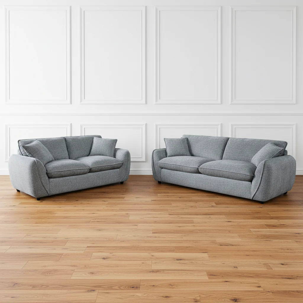 Berlin 3+2 Sofa Set in Grey