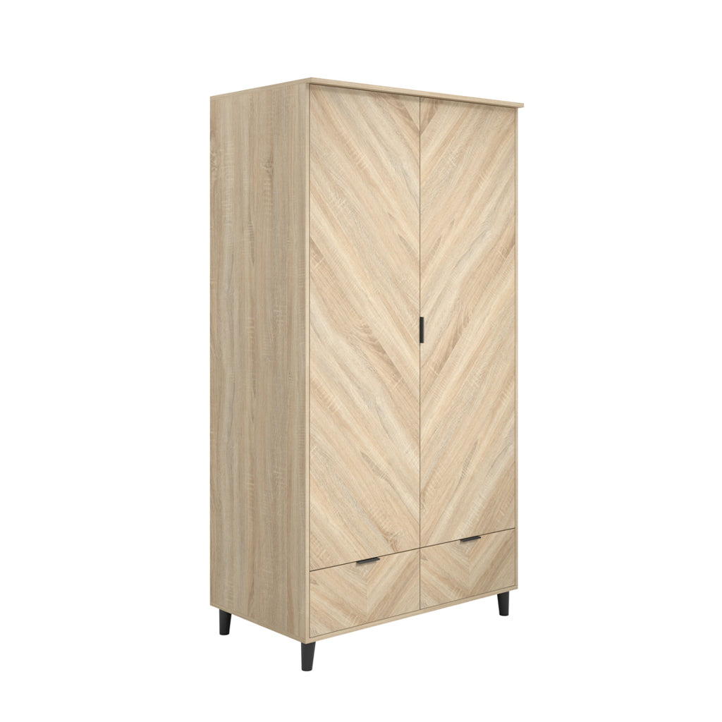 Harry Christian Home Chevron Double Wardrobe 3