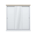 Harry Christian Home Cornwall Triple Sliding Wardrobe In White