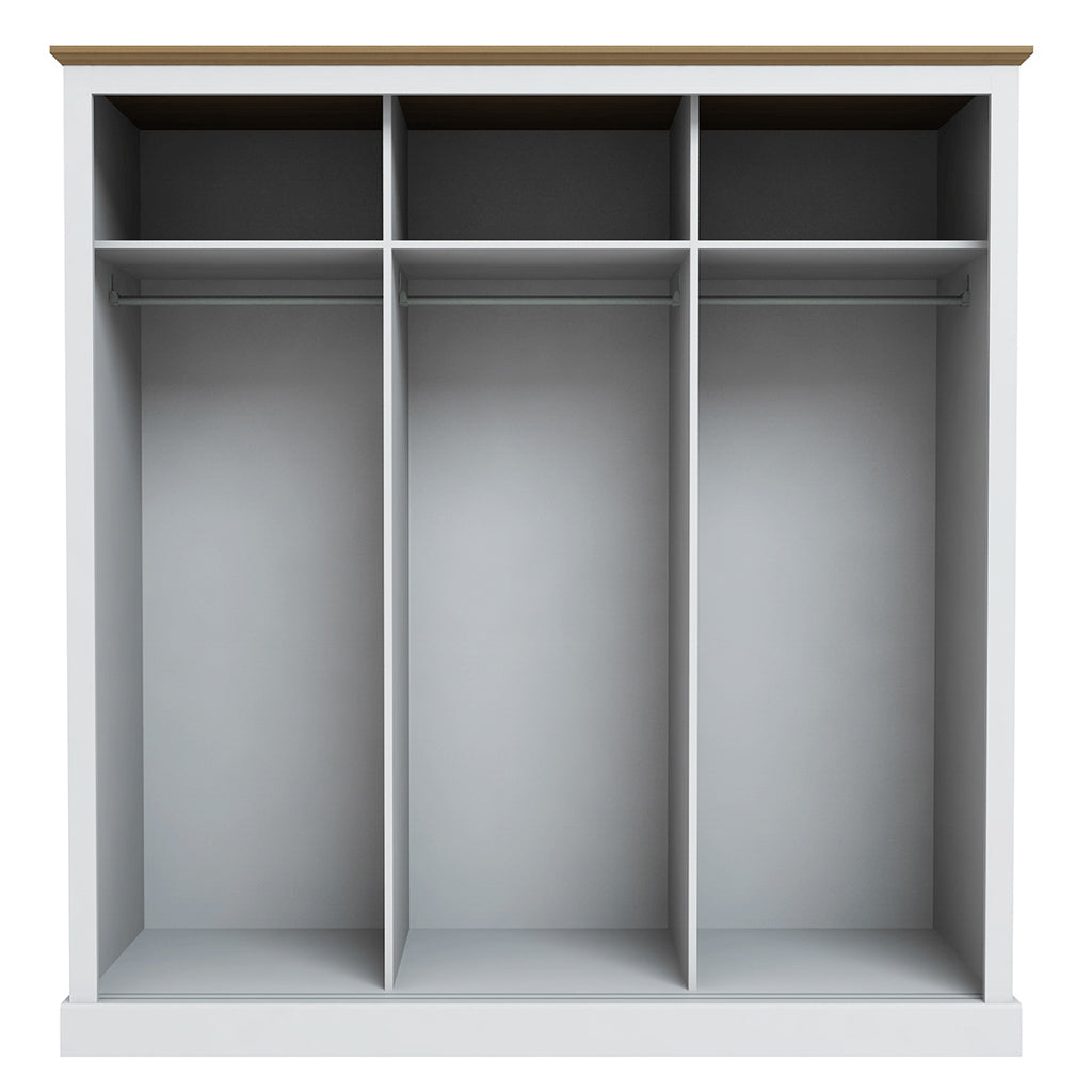 Harry Christian Home Cornwall Triple Sliding Wardrobe In White