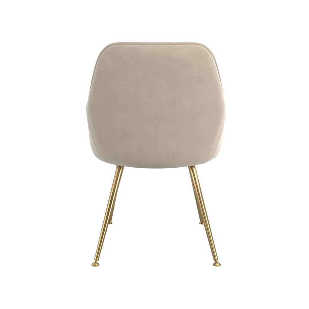 Harry Christian Home Cosy Dining Chair Range Light Fawn Model With Golden Legs, Modern Dining Chairs By Harry Christian Home - Available at Heritage Home UK