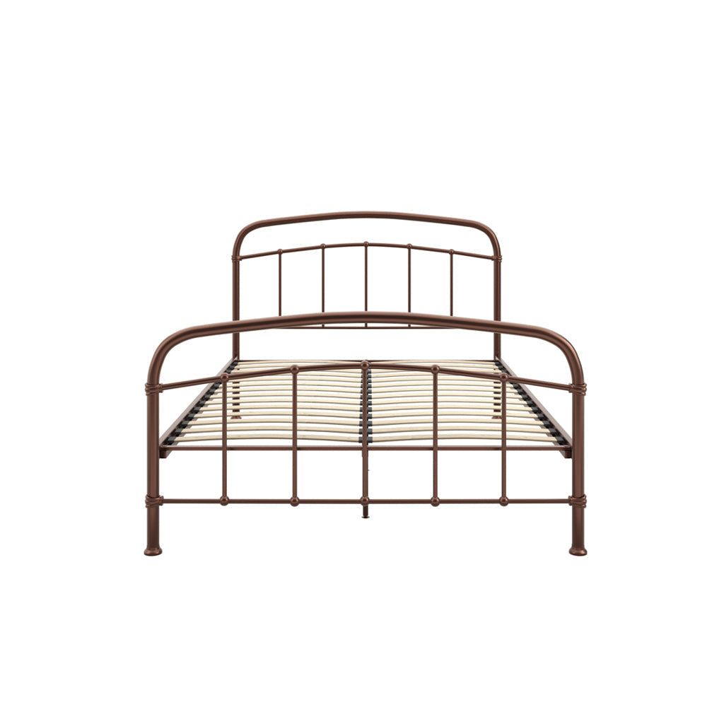 Harry Christian Home Industrial Kingsize Bed Frame In Copper