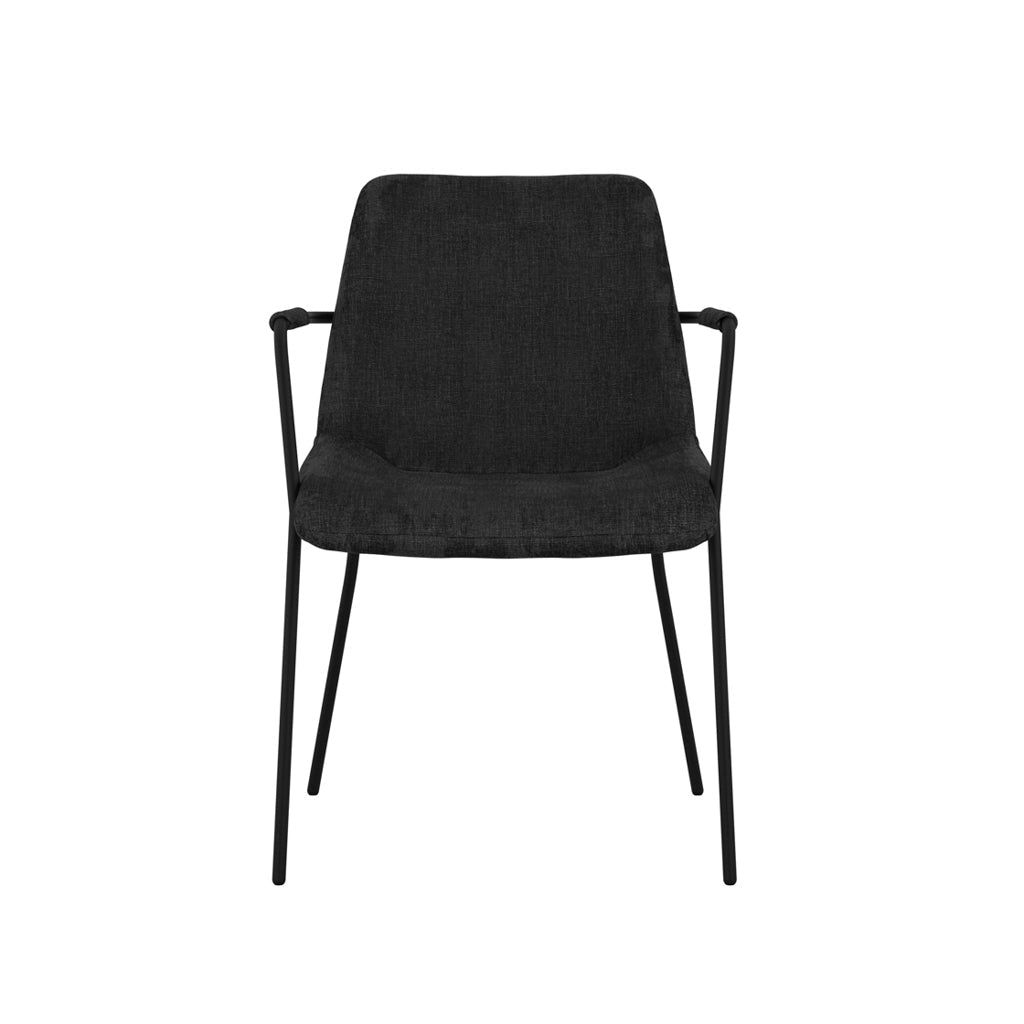 Harry Christian Home Large Oak & Black Dining Set with 6 Chairs