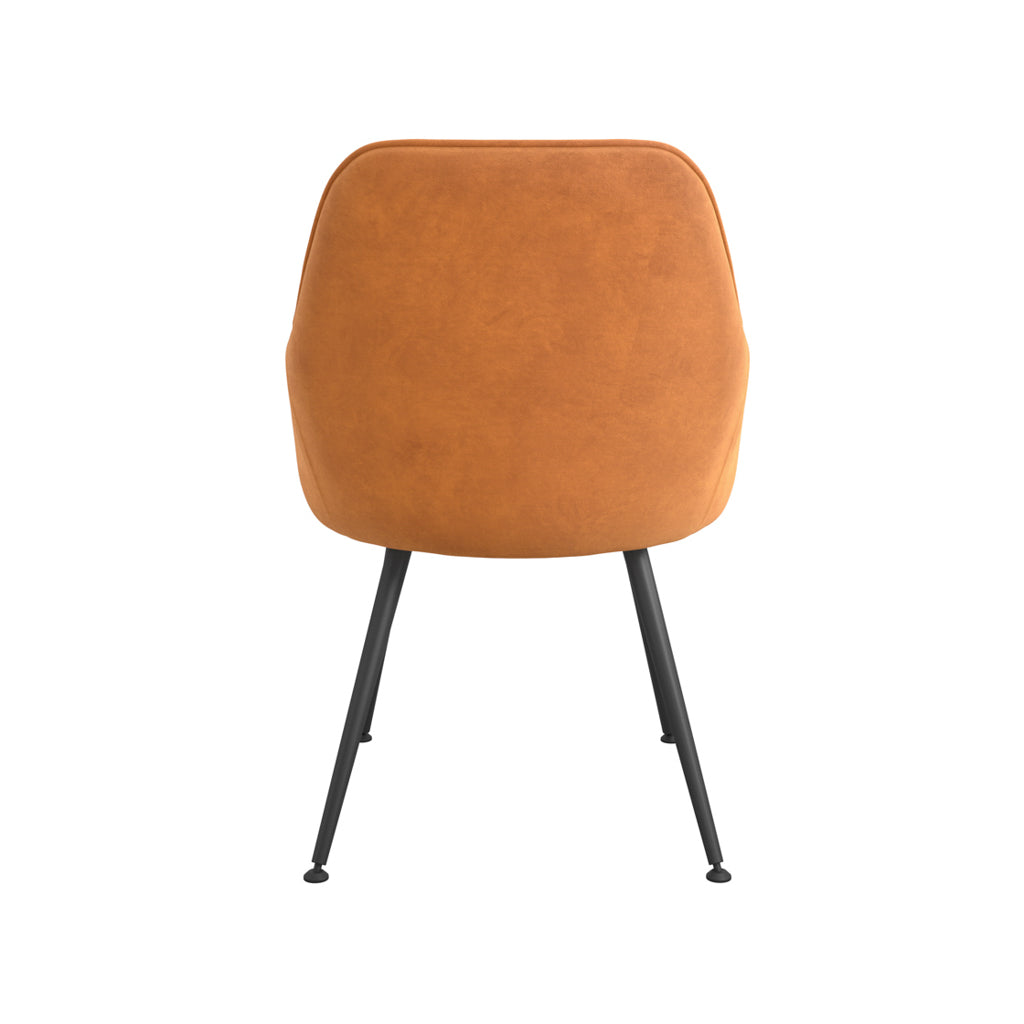 Harry Christian Home Pair Of Cosy Dining Chair In Burnt Rust Back View
