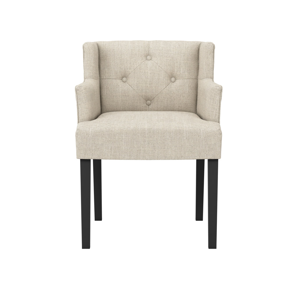 Harry Christian Home Stone Winged Dining Chair with Arms